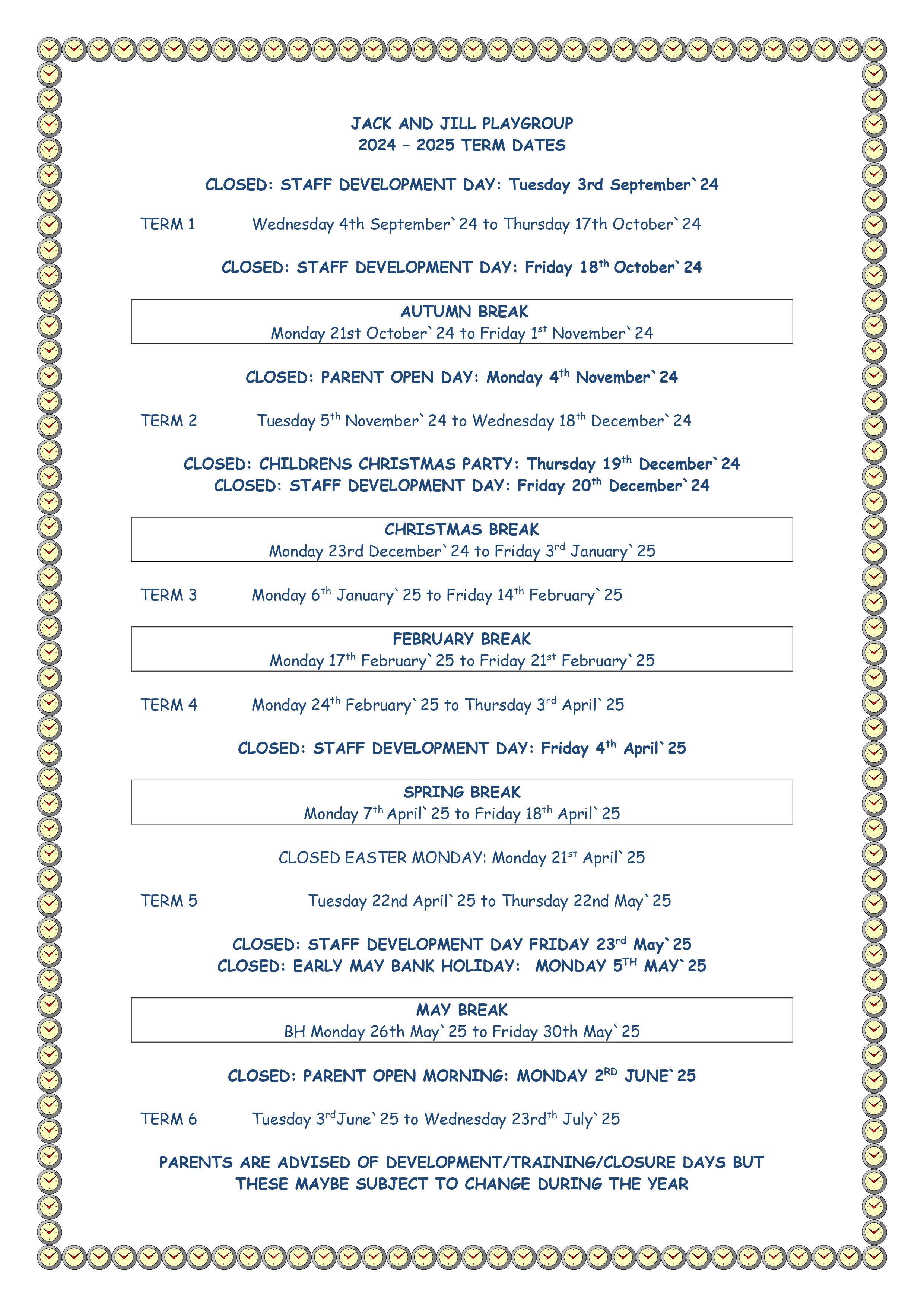 Term Dates 2023-2024